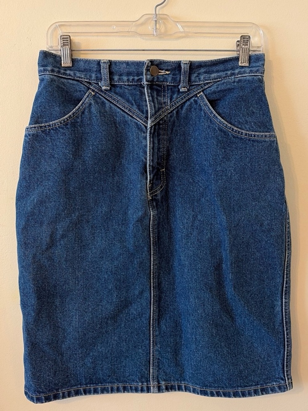 Classic Dark Blue Denim Skirt